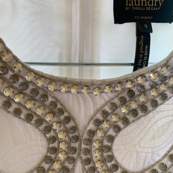 Laundry White Quilted Graduation Dress Size 0 - Picture 6 of 8
